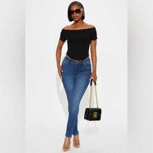 Fashion Nova Deep Blue Skinny Jeans